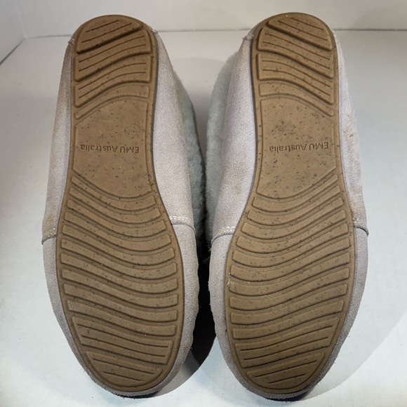 Emu of Australia Anthropologie Suede Sherling Slippers Moccasins Boots Women’s 9 - Picture 15 of 16